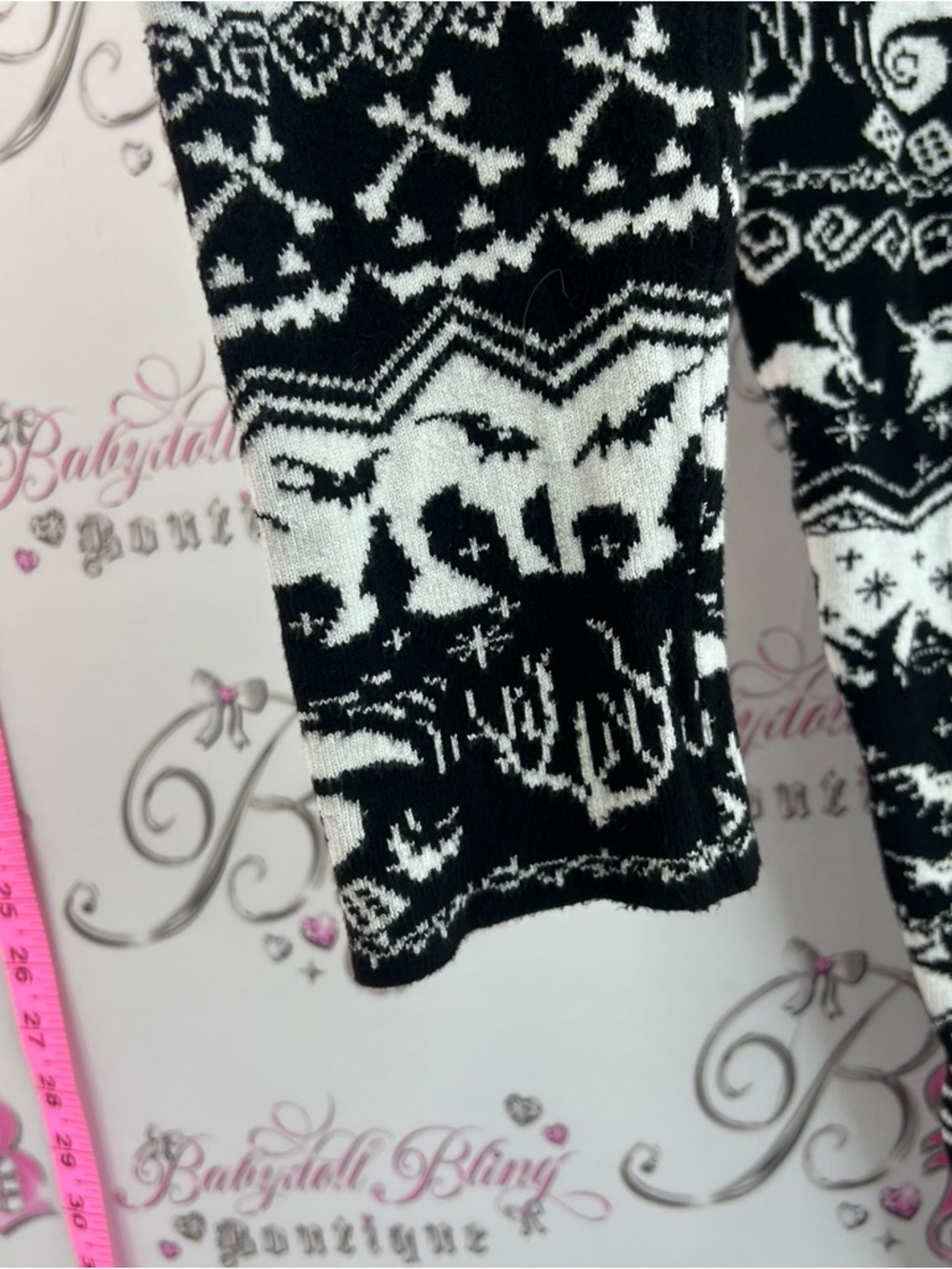 Disney leggings tights Black & White Jack Skellington Patterned nightmare - Picture 4 of 12